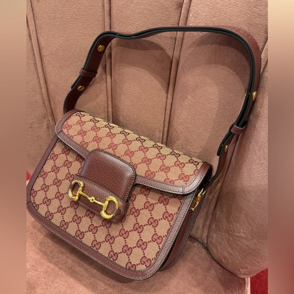 Gucci 1955 Monogram Canvas Shoulder Bag NWT - Picture 2 of 7
